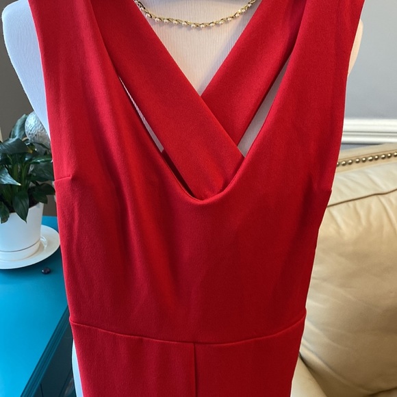 Red, pull on romper - Picture 3 of 7